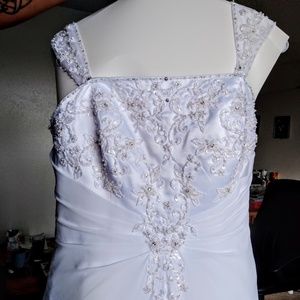 Wedding dress, shoes and Vail.